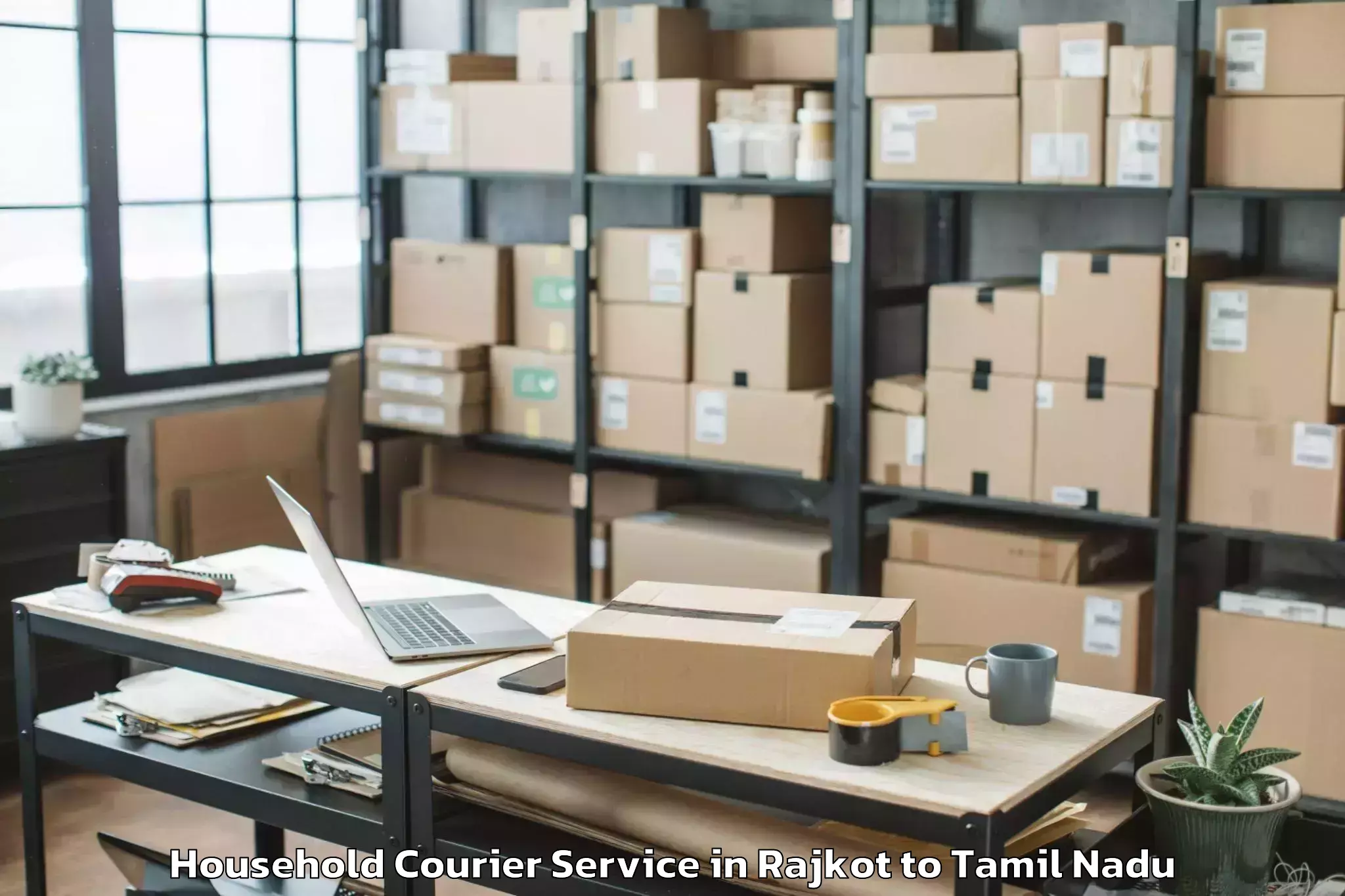 Affordable Rajkot to Ariyalur Household Courier